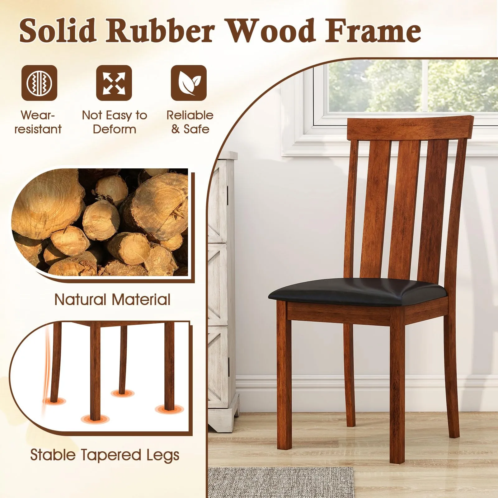 Giantex Wooden Dining Chairs Set