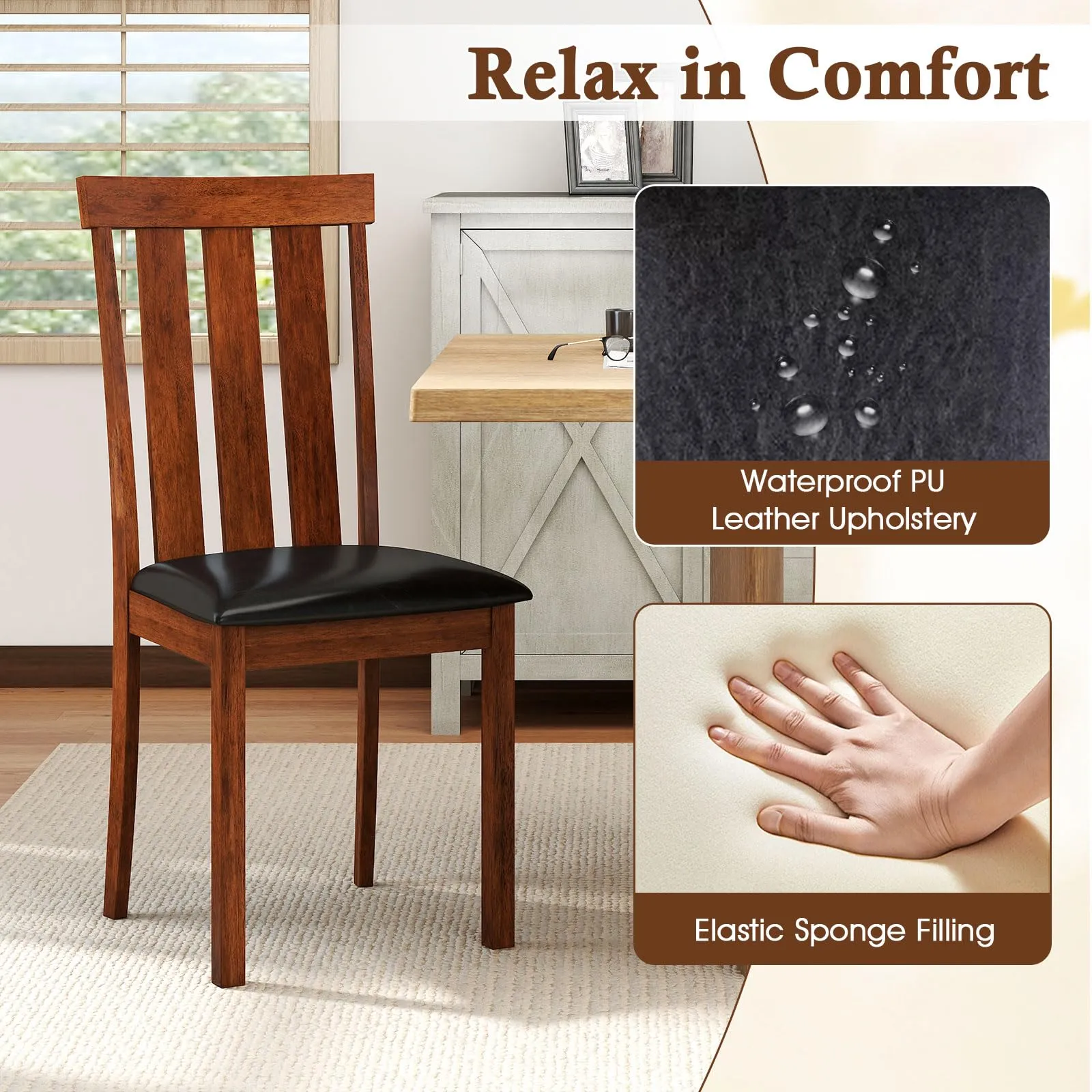 Giantex Wooden Dining Chairs Set