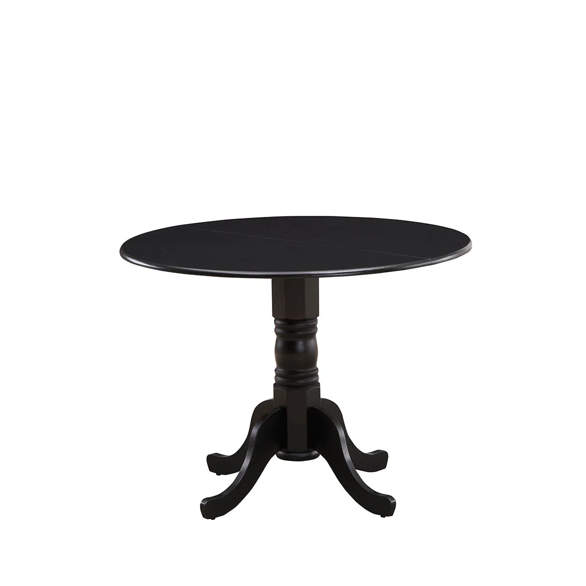 Giantex Wooden Dining Table, Dining Table with 40" D Round Tabletop & Curved Trestle Legs