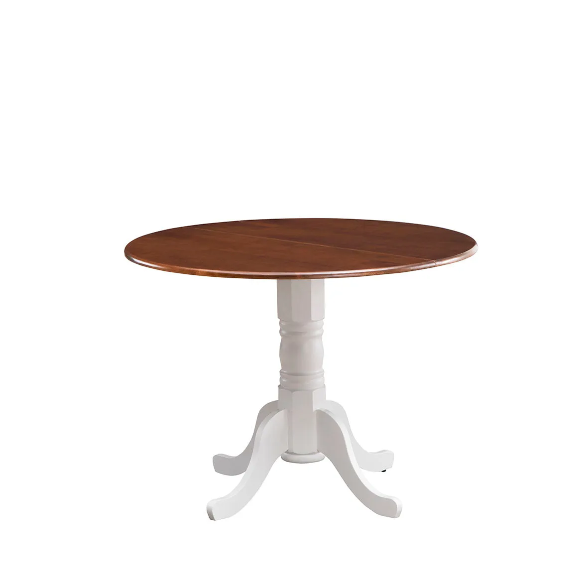 Giantex Wooden Dining Table, Dining Table with 40" D Round Tabletop & Curved Trestle Legs