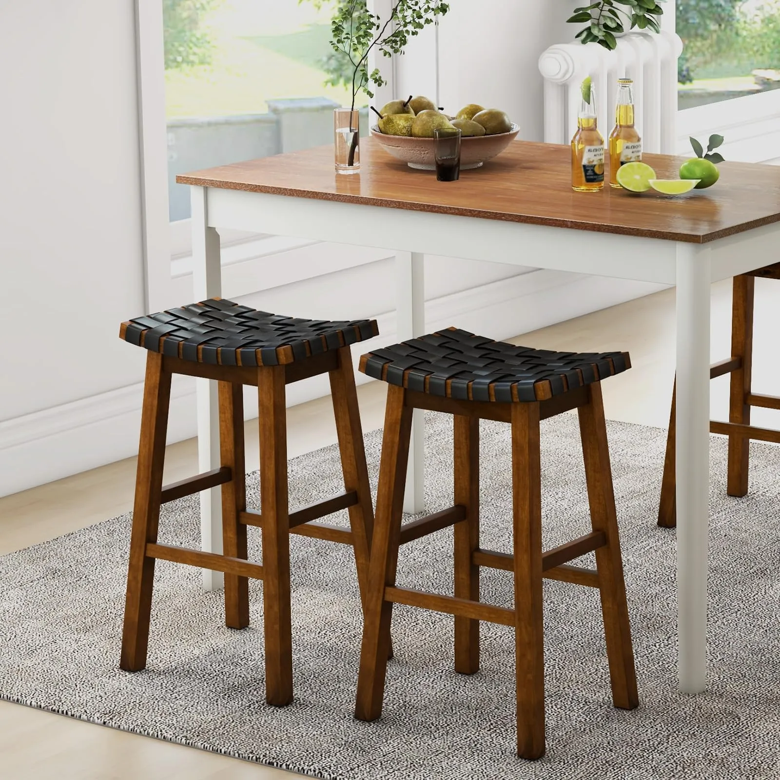 Giantex Woven Saddle Stools Set of 2