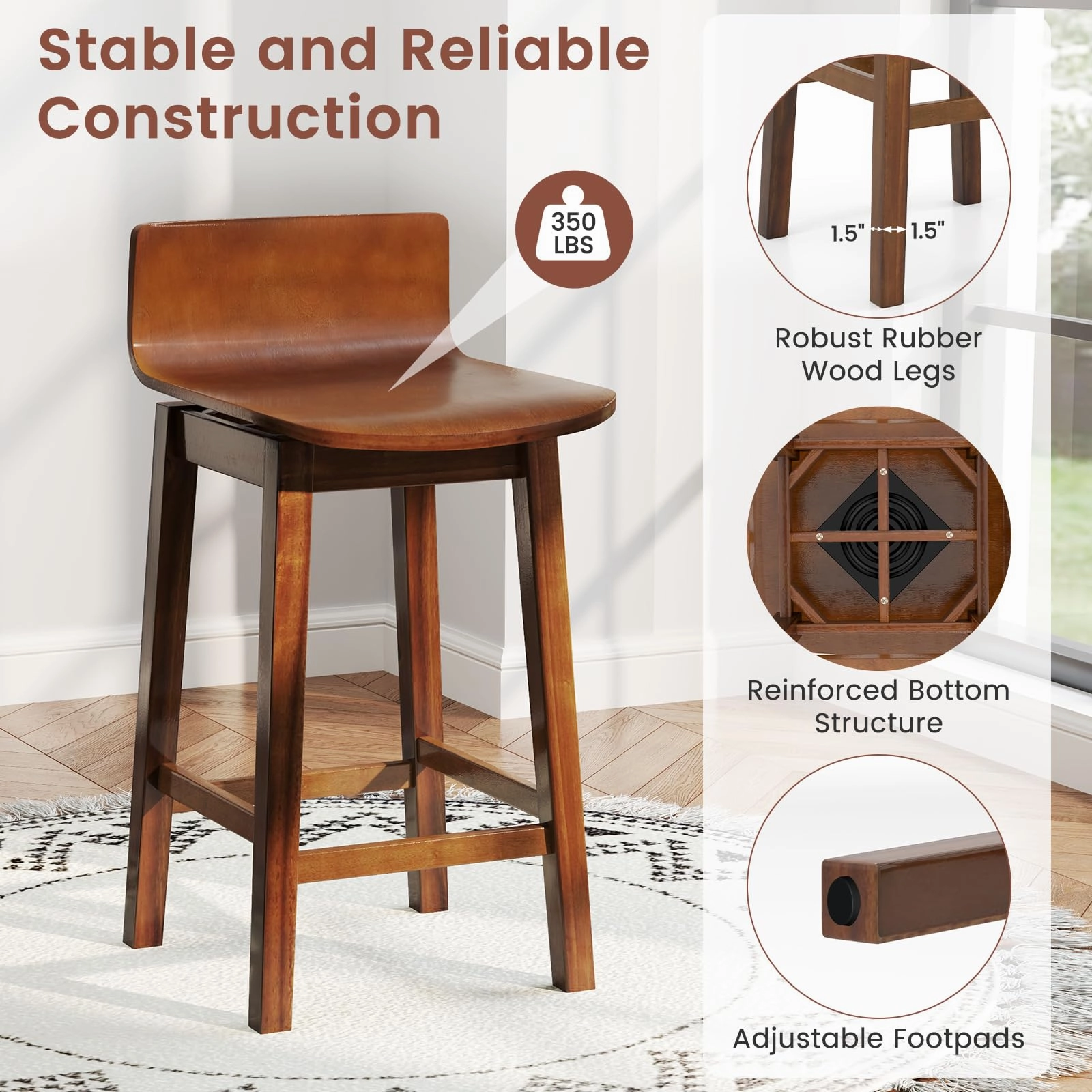 Giantex 24.5" Swivel Bar Stools Set of 2/4