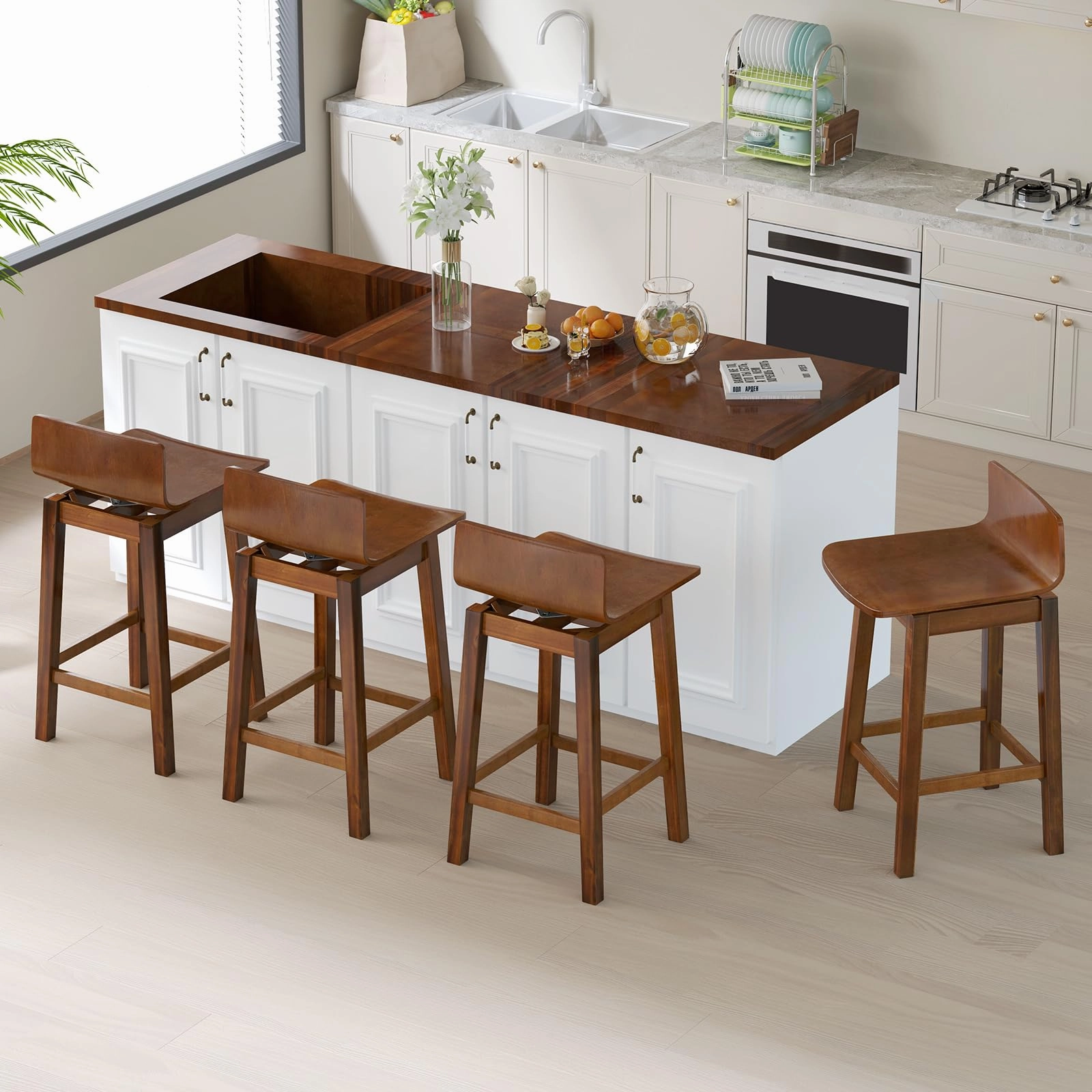 Giantex 24.5" Swivel Bar Stools Set of 2/4