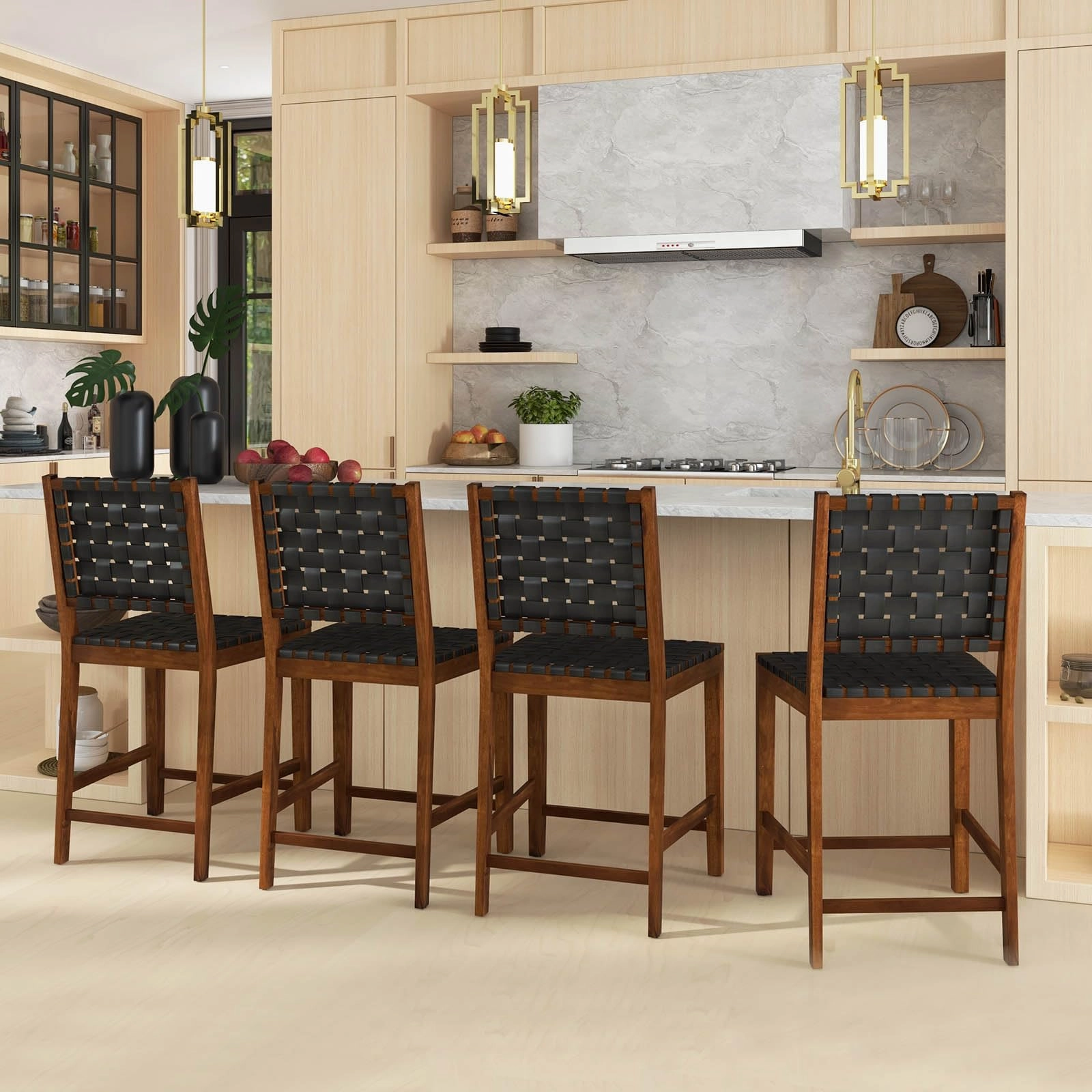 Giantex 24" Counter Height Bar Stools Set of 2