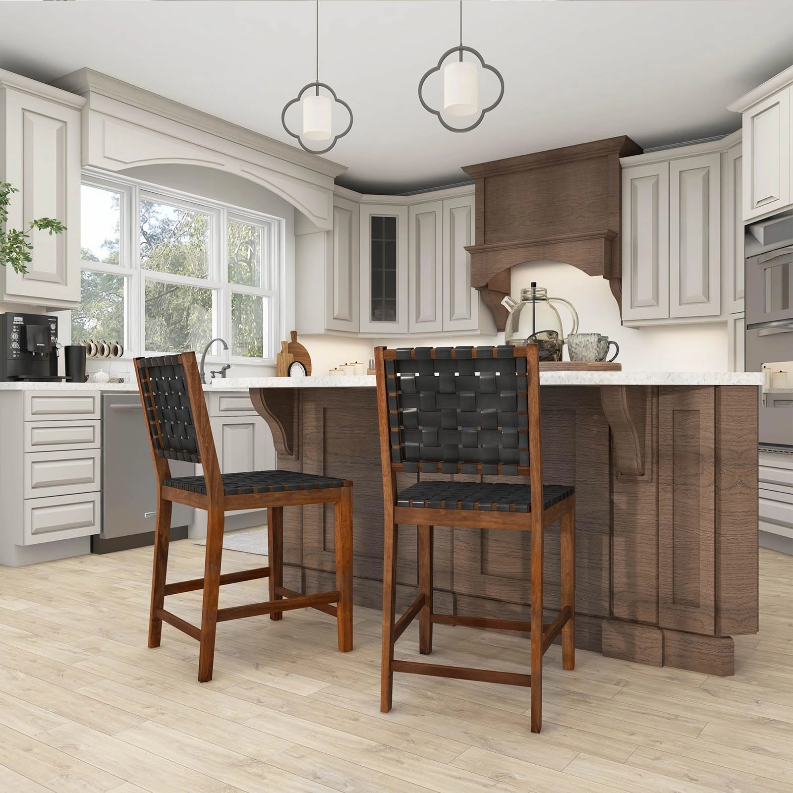 Giantex 24" Counter Height Bar Stools Set of 2