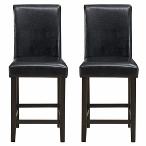 Giantex 25 inch Wooden Vintage Bar Chairs, Counter Stools w/ Upholstered Foam Cushion & Solid Rubber Wood Legs kitchen barstool, adjustable bar stool