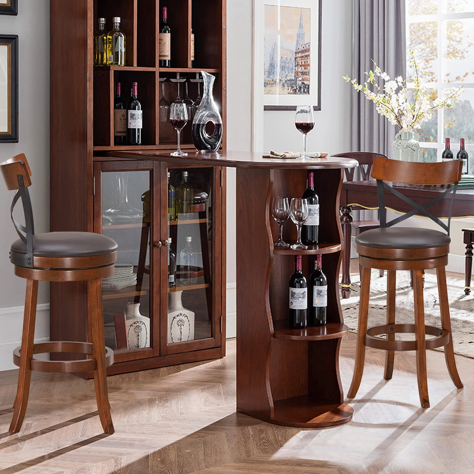Giantex 25Height Kitchen Counter Bar Stools for Kitchen Island, Pub, and Restaurant