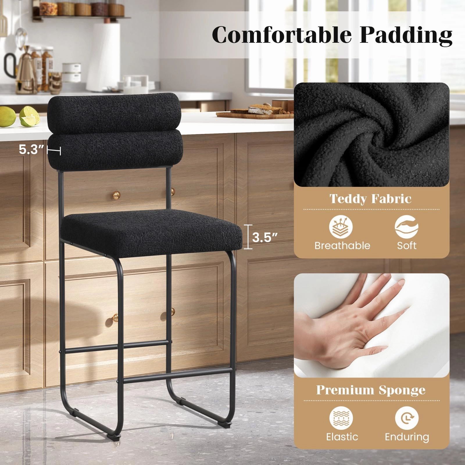 Giantex 26" Counter Height Bar Stools Set of 2/4