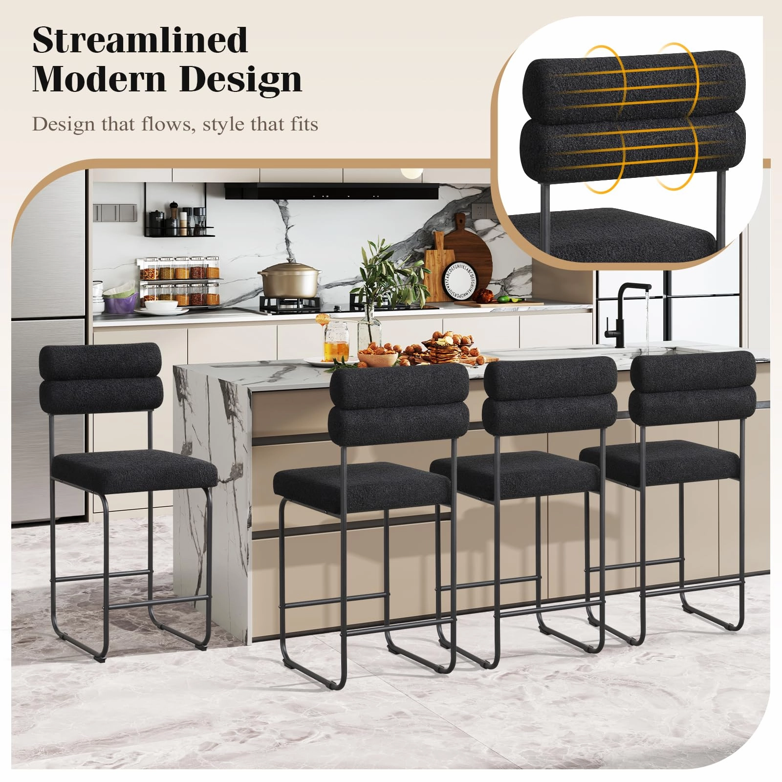 Giantex 26" Counter Height Bar Stools Set of 2/4