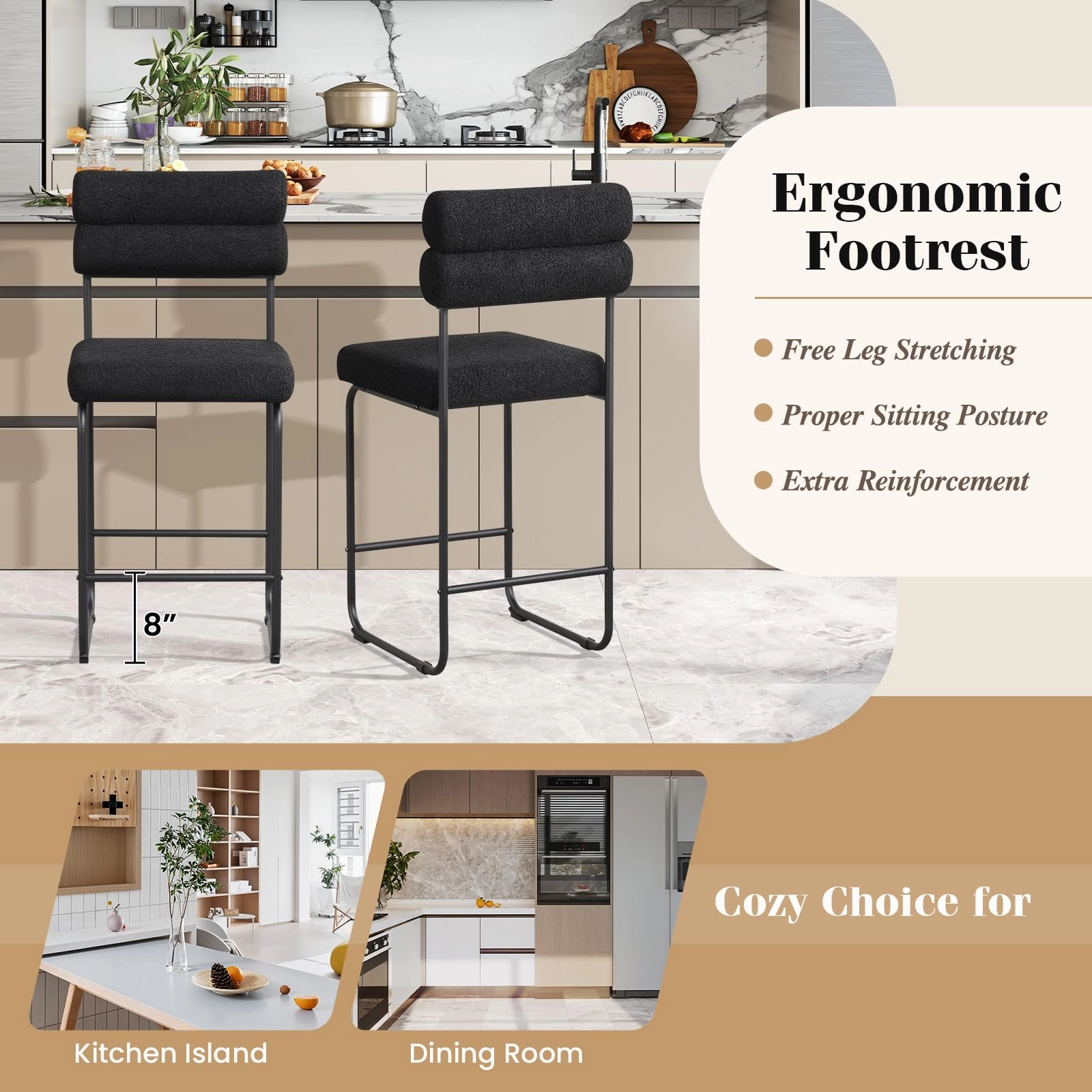 Giantex 26" Counter Height Bar Stools Set of 2/4
