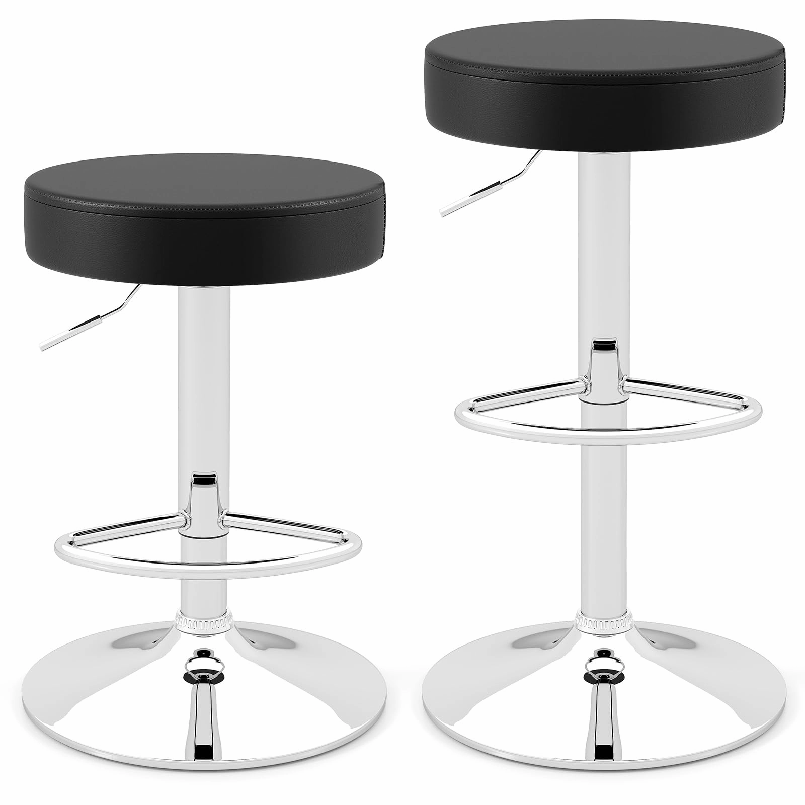 Giantex Adjustable Height PU Leather Bar Chair with Swivel Padded Seat