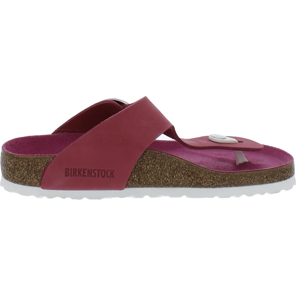 Gizeh Big Buckle Womens Nubuck Slide T-Strap Sandals