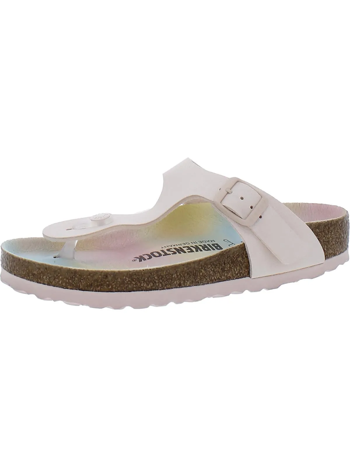 Gizeh BS Womens Faux Leather Slide T-Strap Sandals