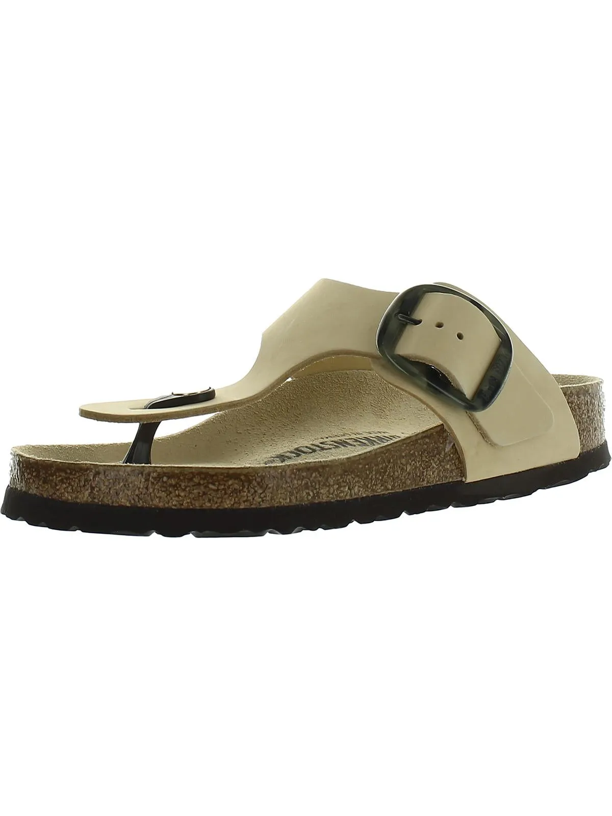 Gizeh Womens Leather Slide Thong Sandals