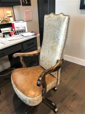Gold Acid Wash Cowhide Office Chair gaming chair, computer chair