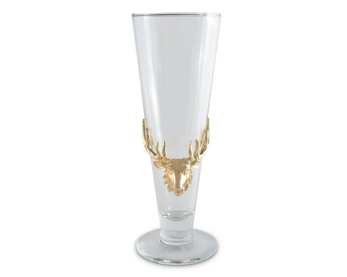 Gold Plated Elk Pilsner Glasses Set