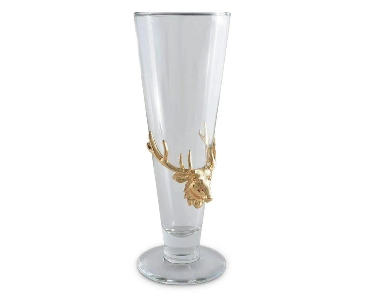 Gold Plated Elk Pilsner Glasses Set