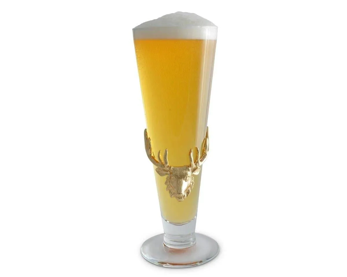 Gold Plated Elk Pilsner Glasses Set