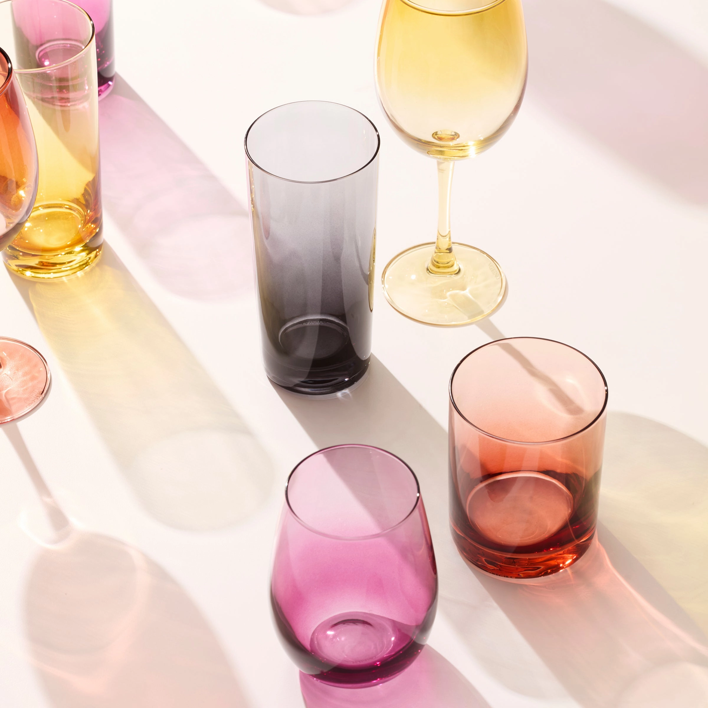 Golden Hour Stemless Wine Glasses - Set Of 4