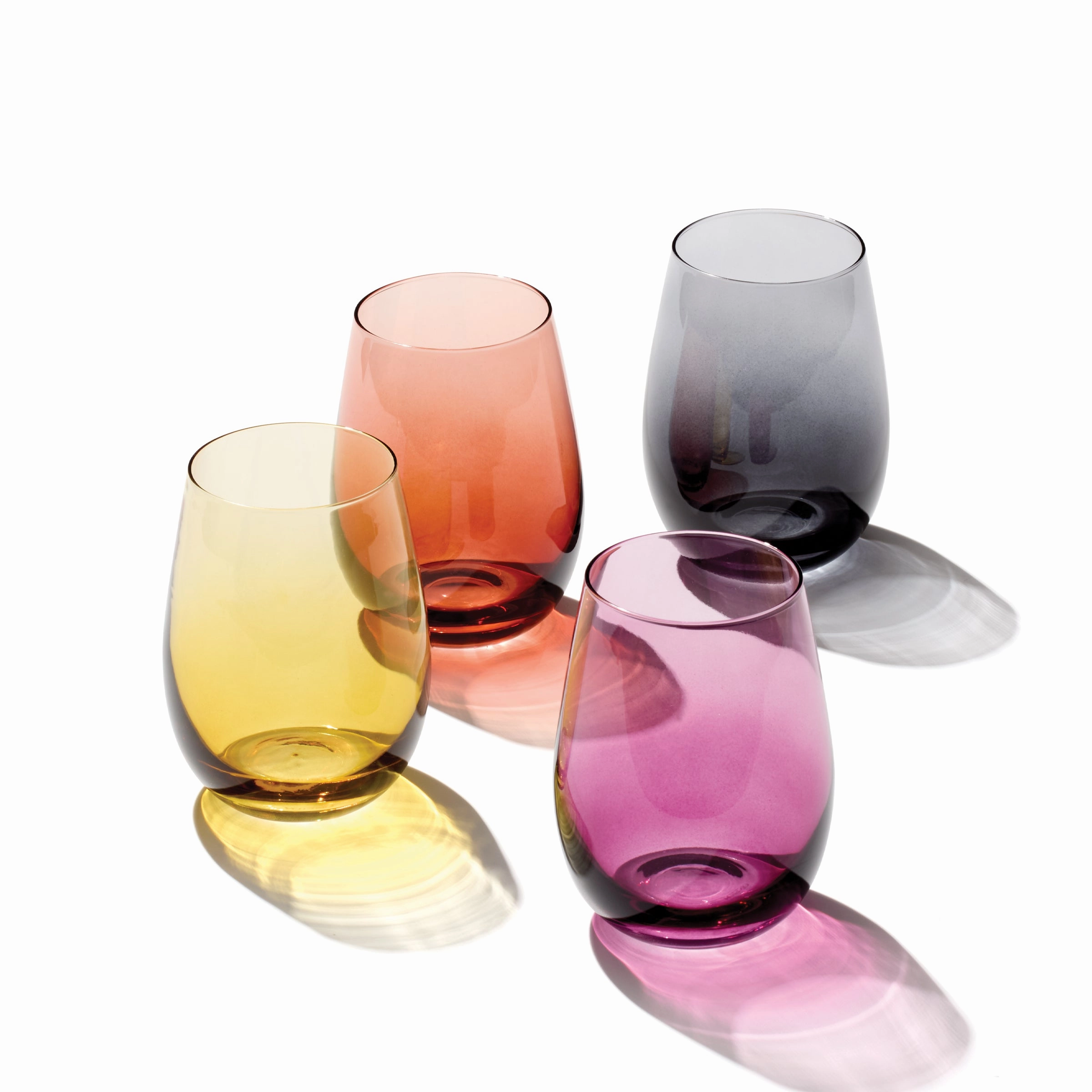 Golden Hour Stemless Wine Glasses - Set Of 4