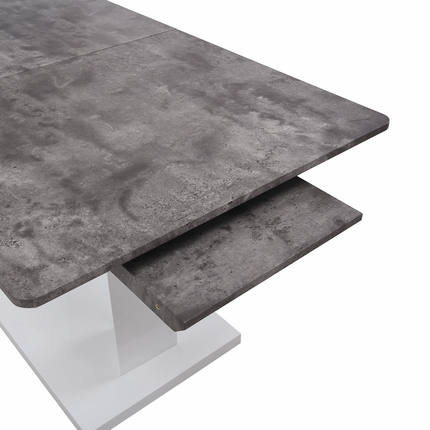 Goswell Concrete Effect Extending Dining Table 6 to 8 Seater