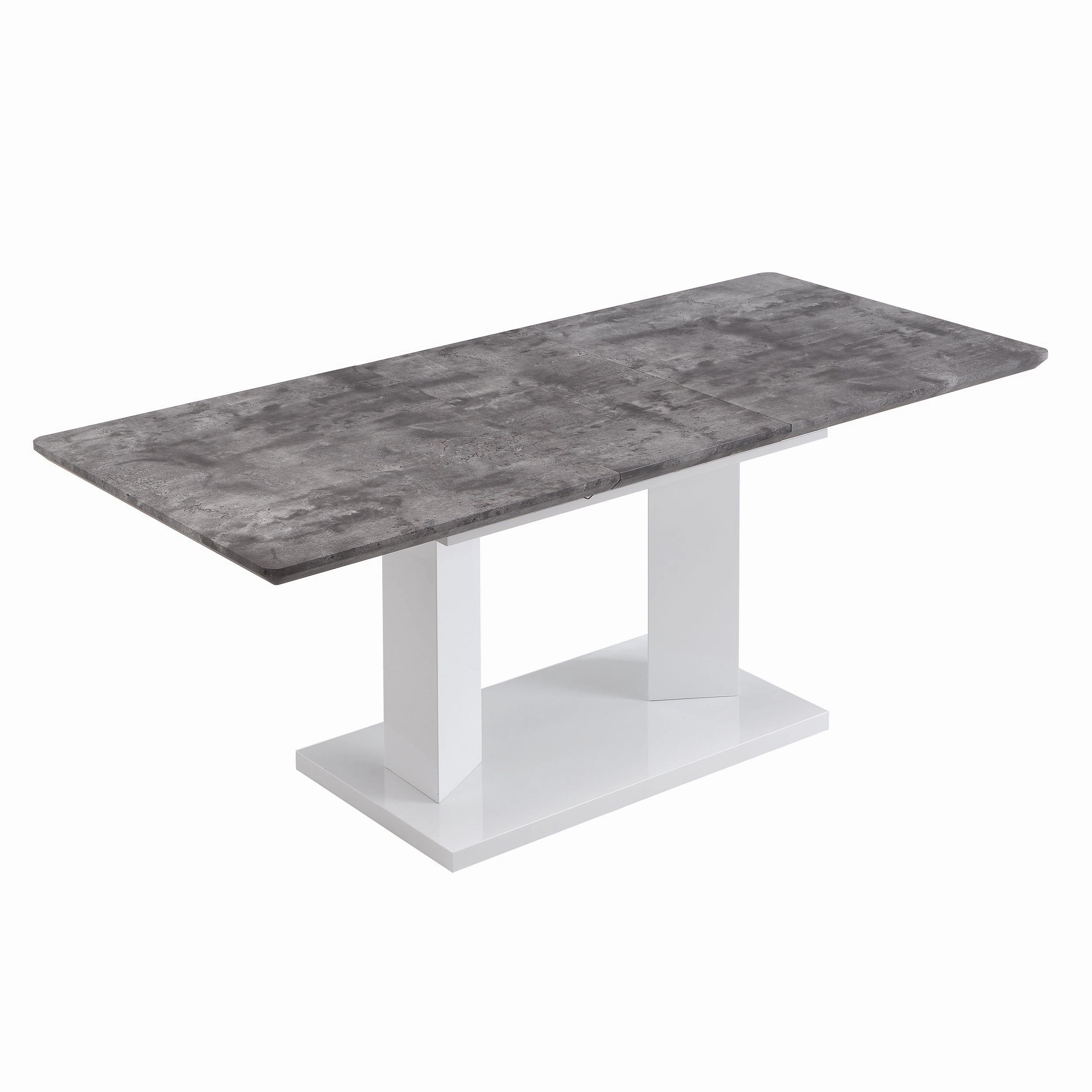 Goswell Concrete Effect Extending Dining Table 6 to 8 Seater