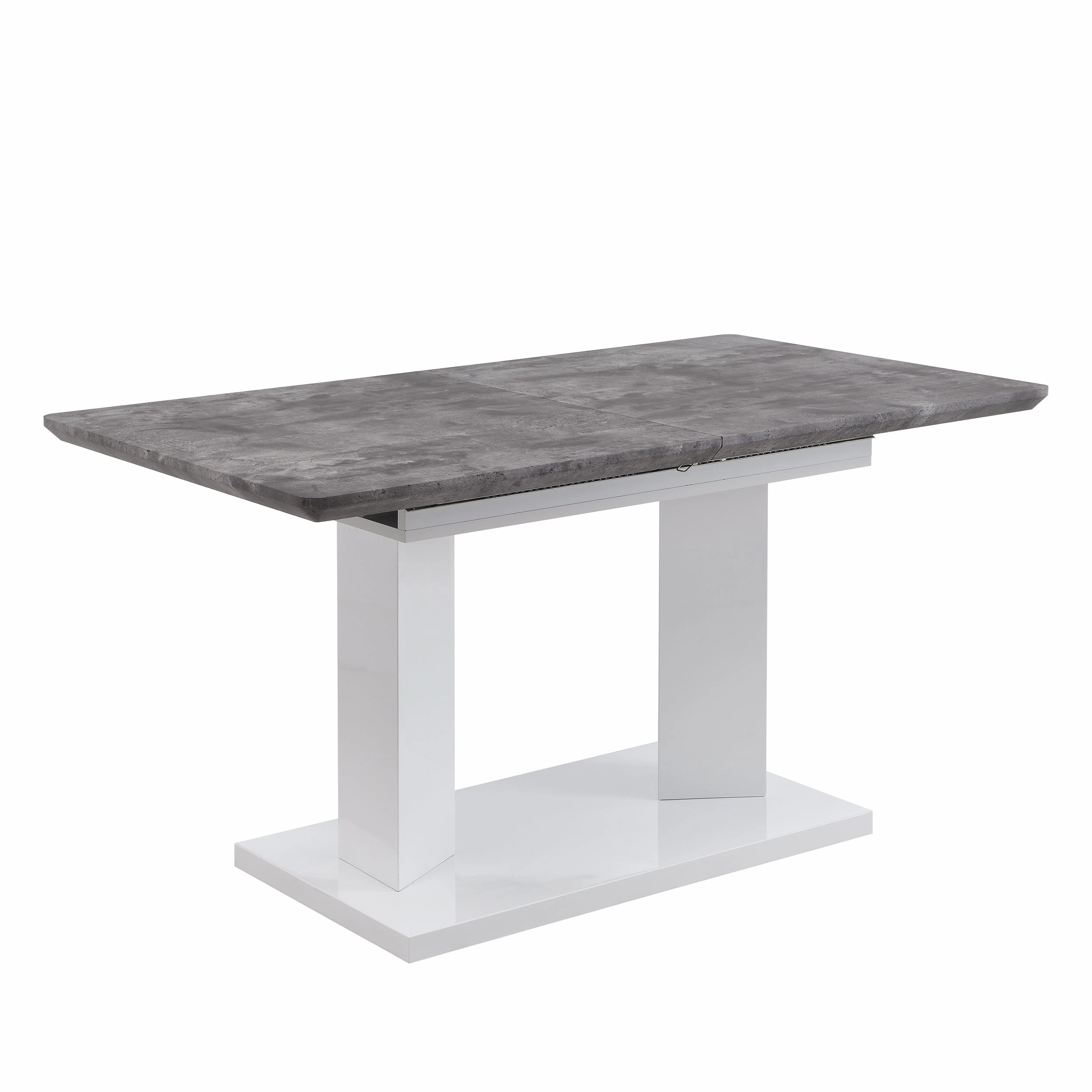 Goswell Concrete Effect Extending Dining Table 6 to 8 Seater