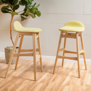 Green Tea Fabric/ Oak Finish 30-Inch Bar Stool (Set of 2) - NH879892 bar stool, counter stool