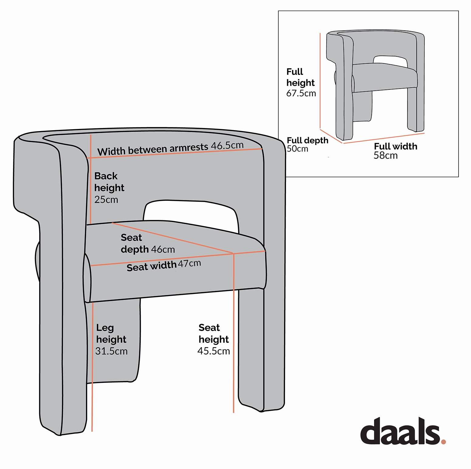 Greenwich Grey Corduroy Dining Chair