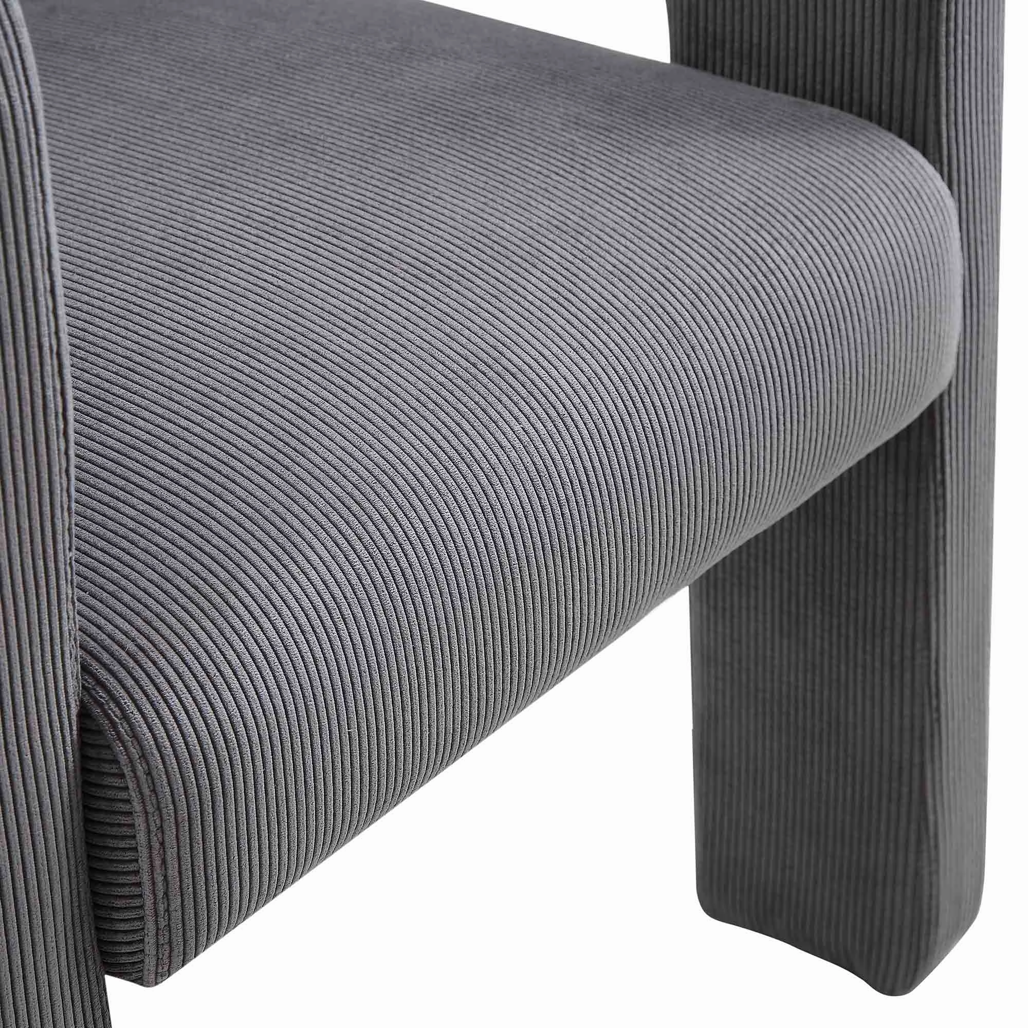 Greenwich Grey Corduroy Dining Chair