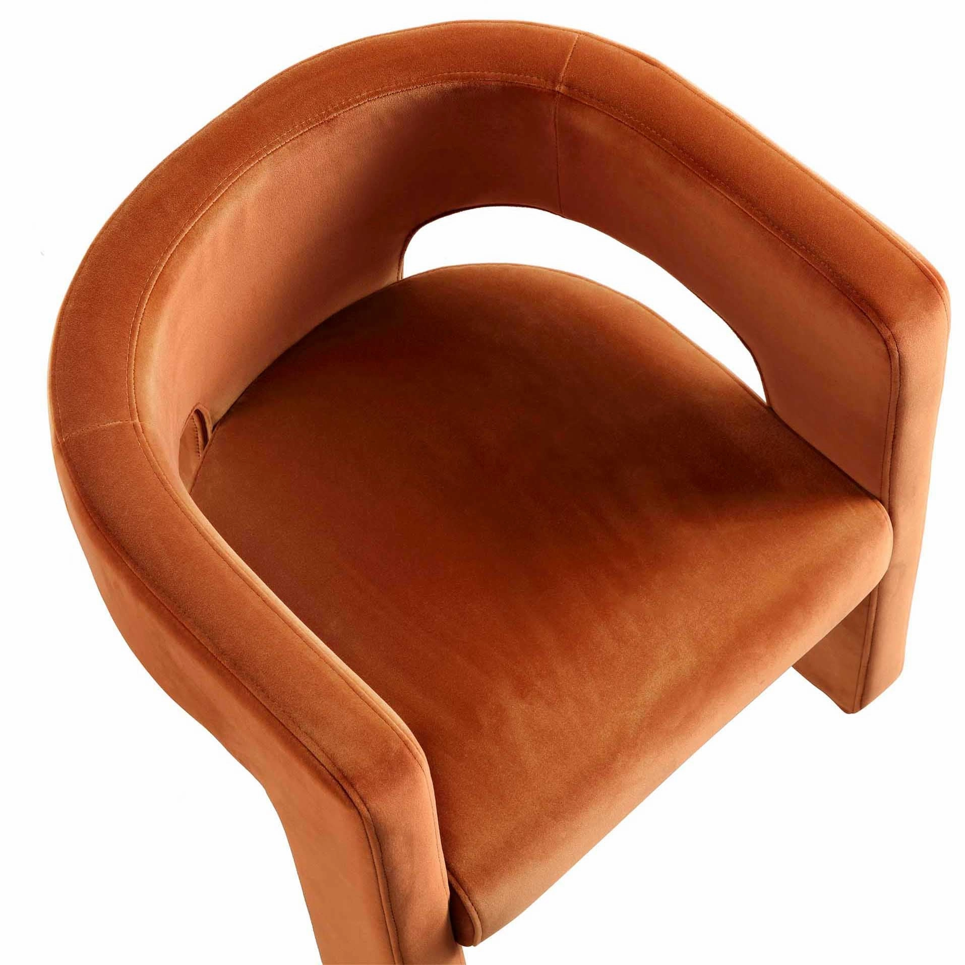 Greenwich Rust Velvet Dining Chair