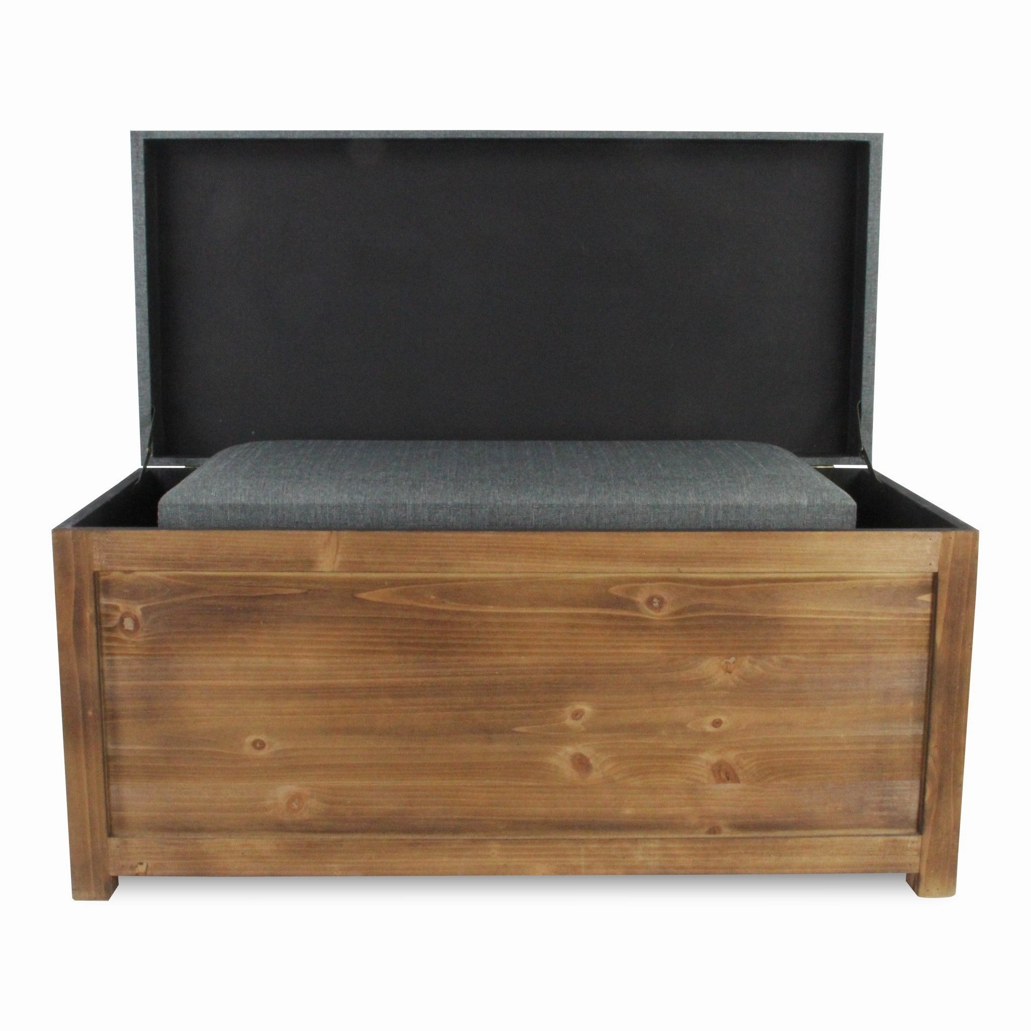 Grey Linen & Fir Storage Benches