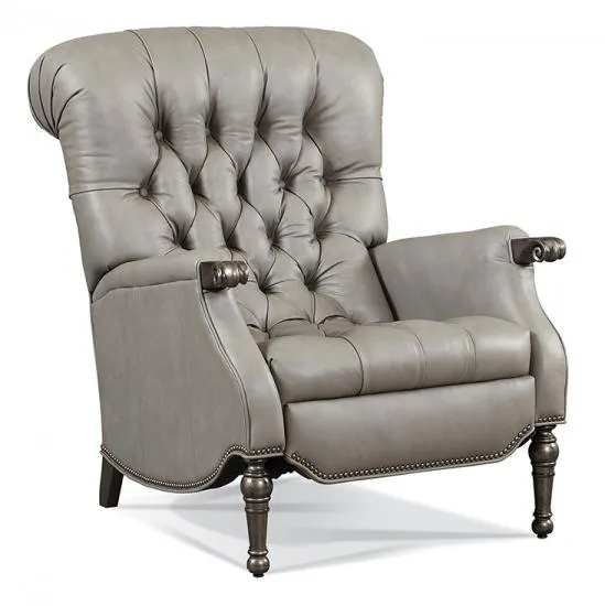 Greyson Tufted Leather Recliner