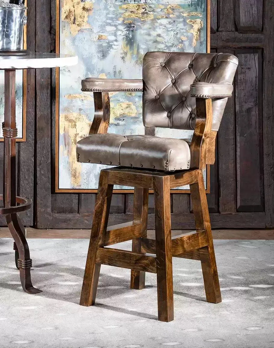 Greystone Tufted Leather Bar Stool gaming chair, computer chair