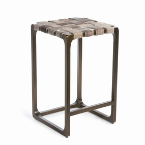 Gris Grey Cowhide Counter Stool glassware set, wine glass