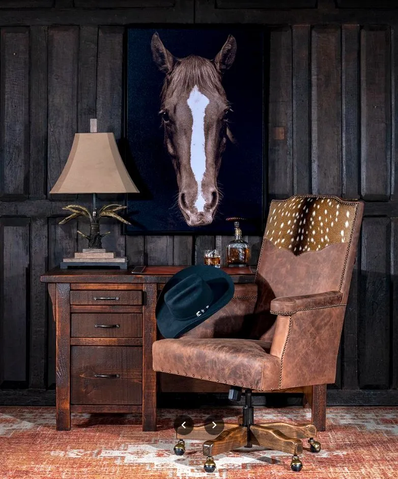 Hair on Axis Hide & Leather Office Chair