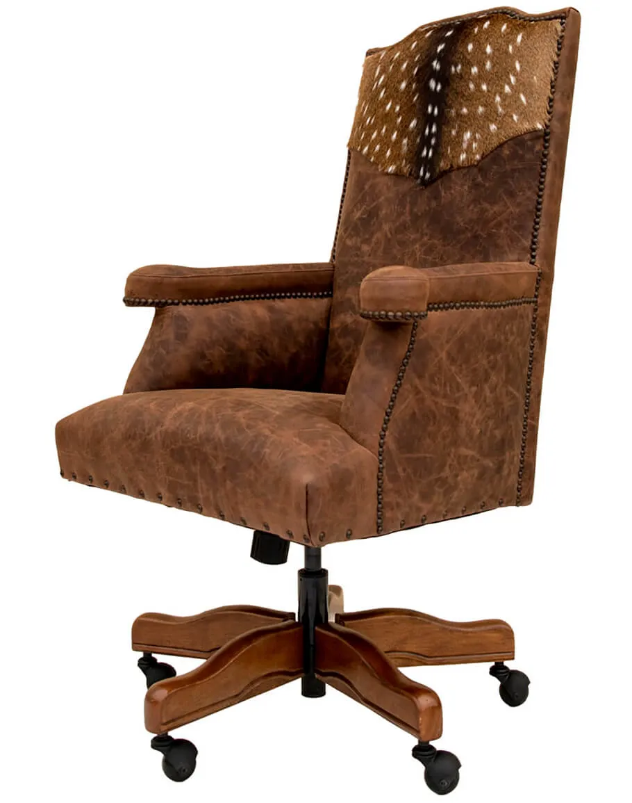 Hair on Axis Hide & Leather Office Chair