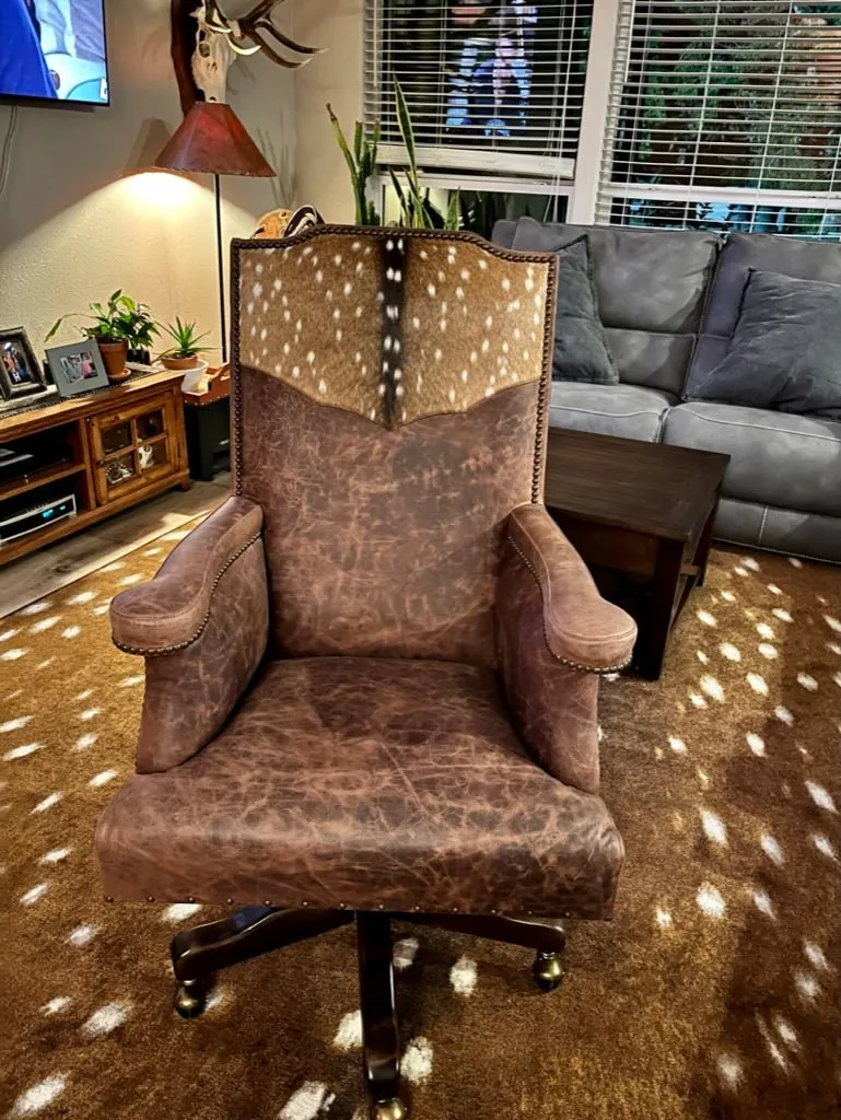 Hair on Axis Hide & Leather Office Chair