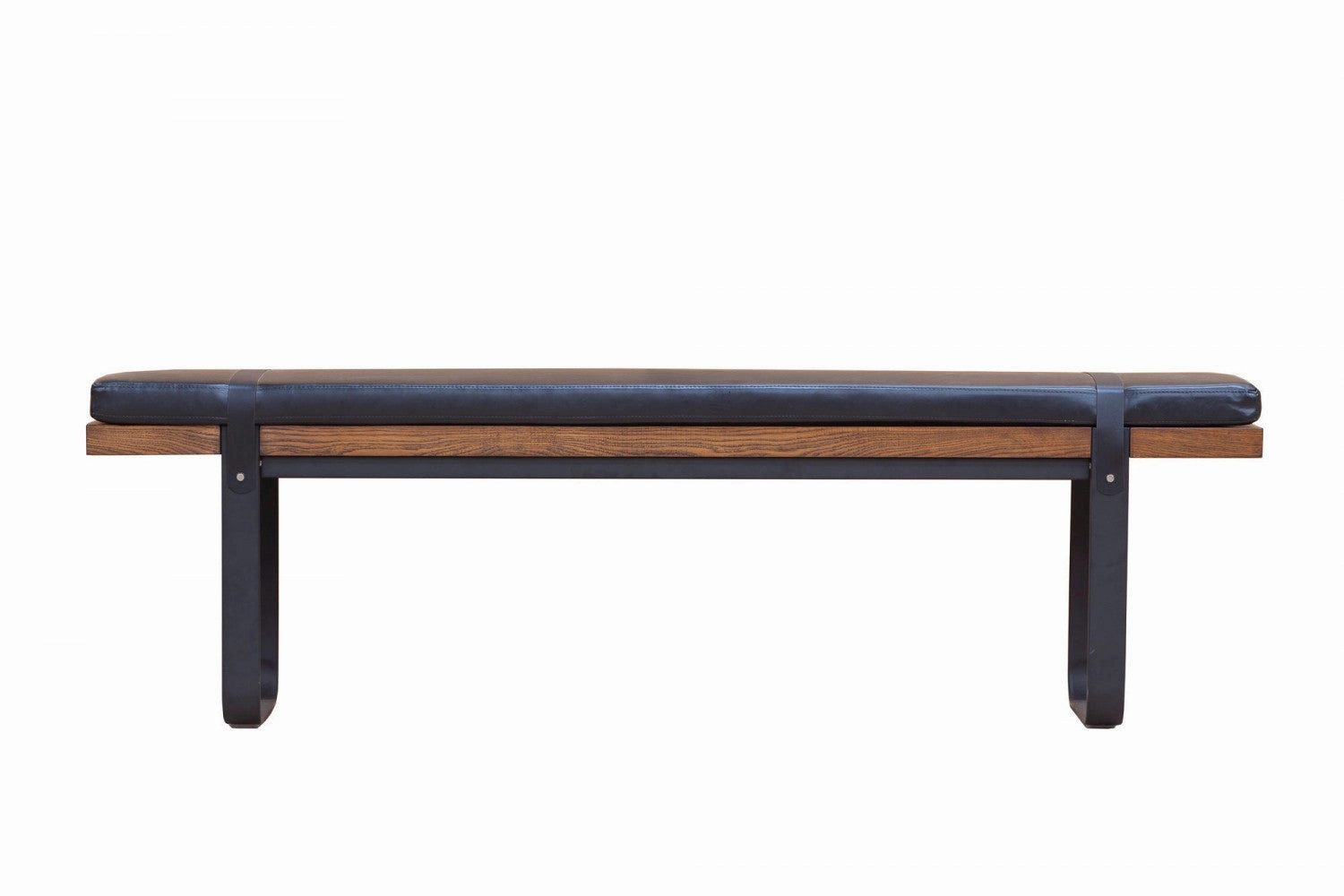 Haldra Upholstered Bench - Black/Brown