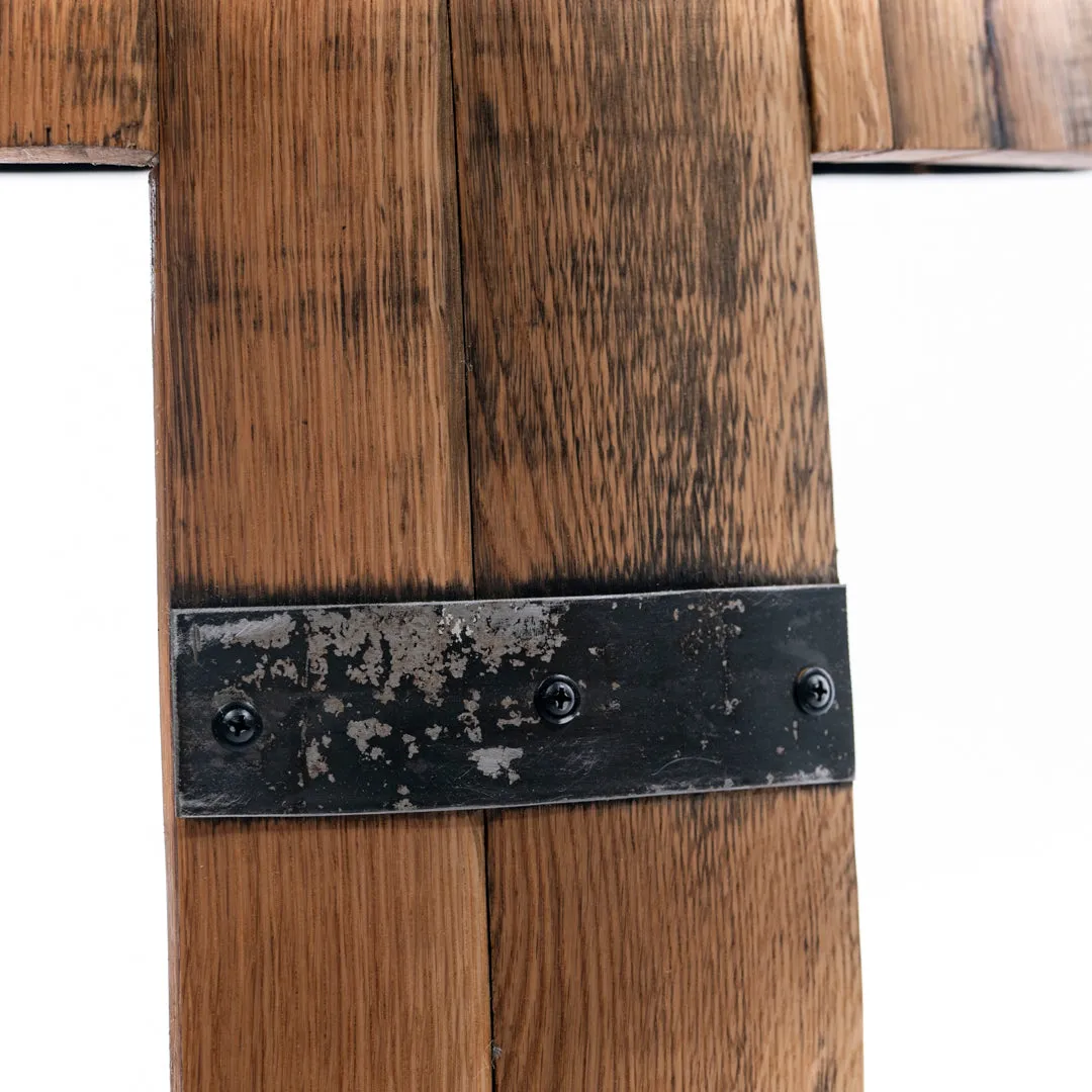 Half Whiskey Barrel Side Table