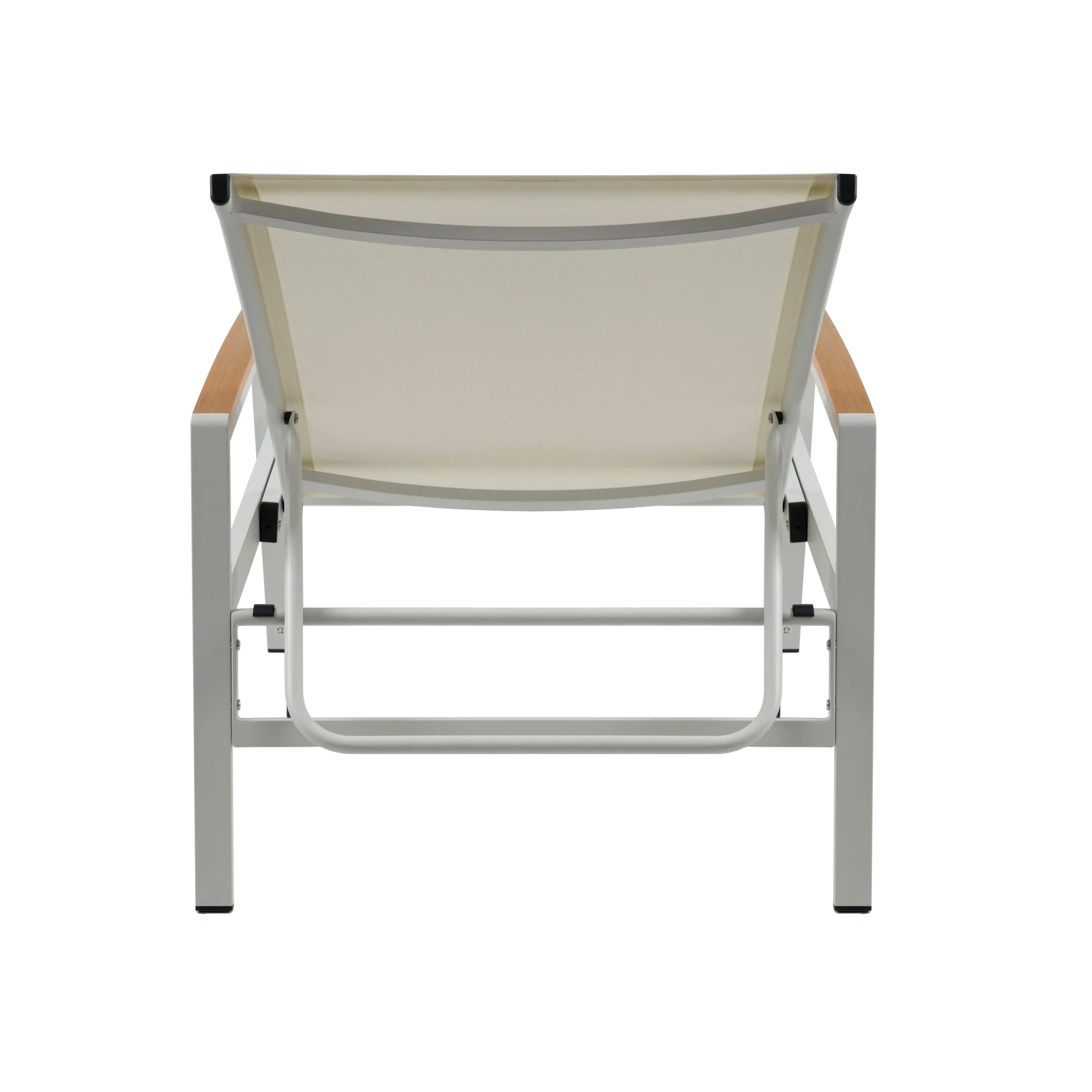 Halload Outdoor Modern Gray Mesh Chaise Lounge