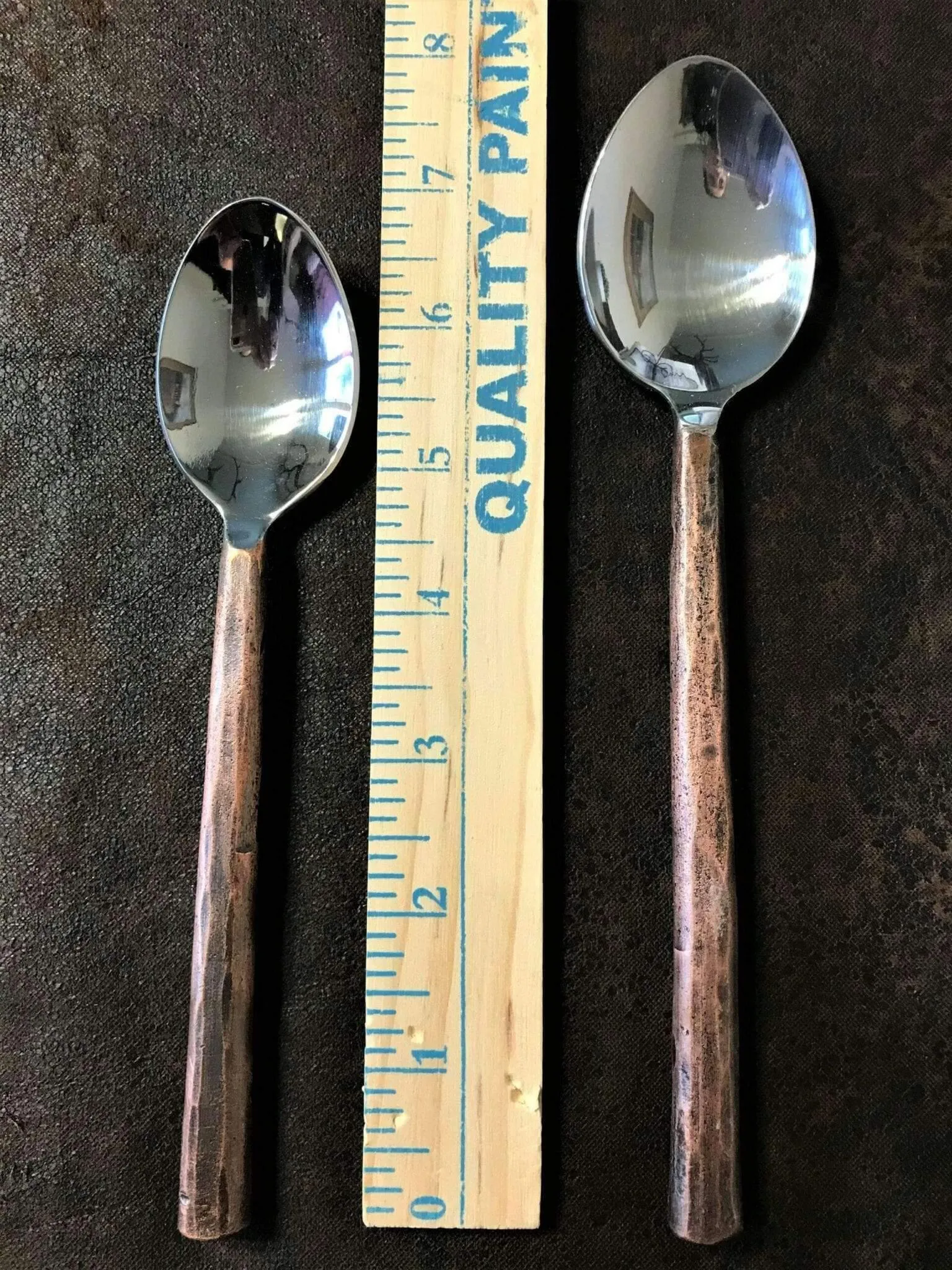 Hammered Copper Handled Flatware Set
