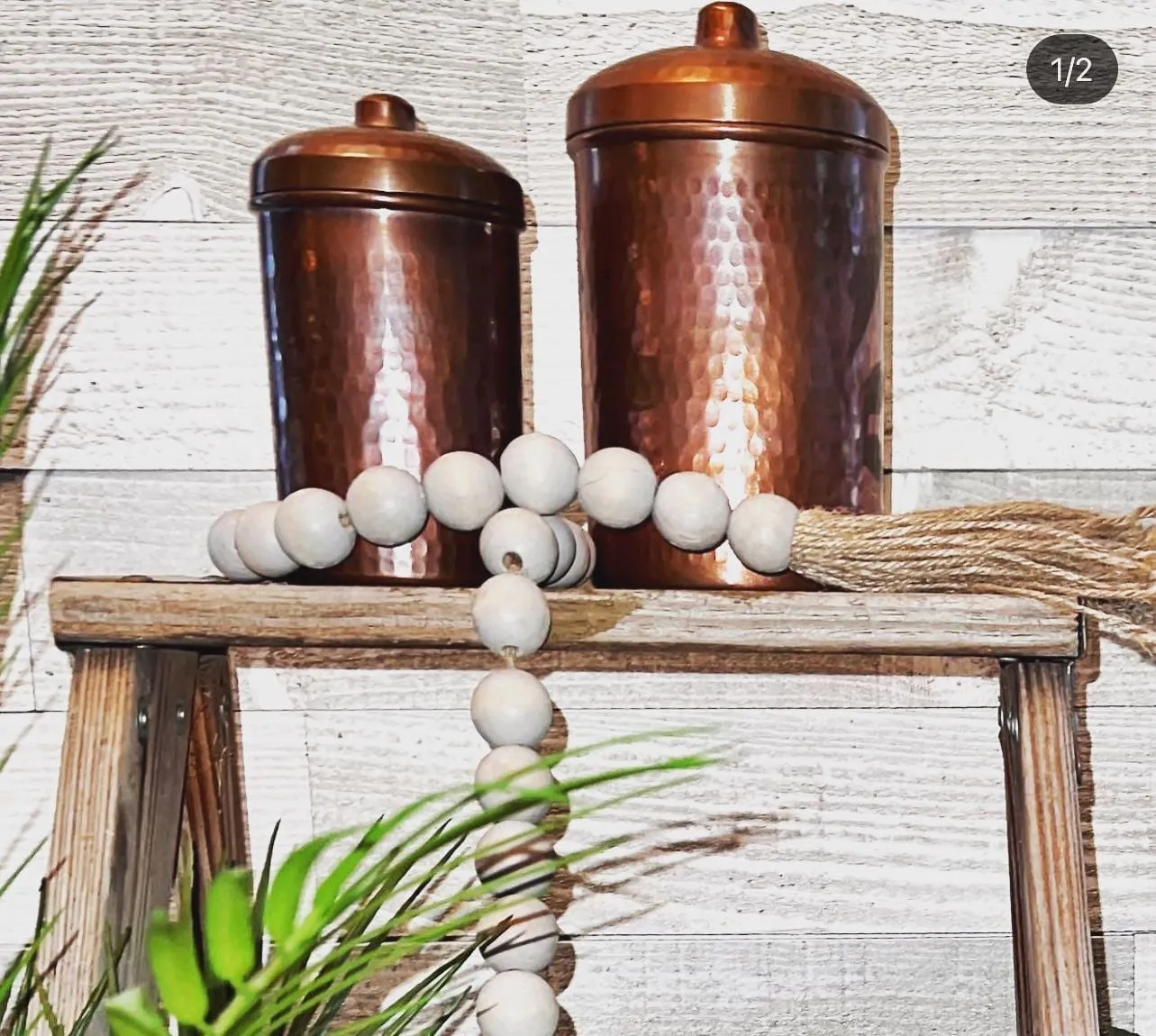 Hammered Copper Kitchen Canisters