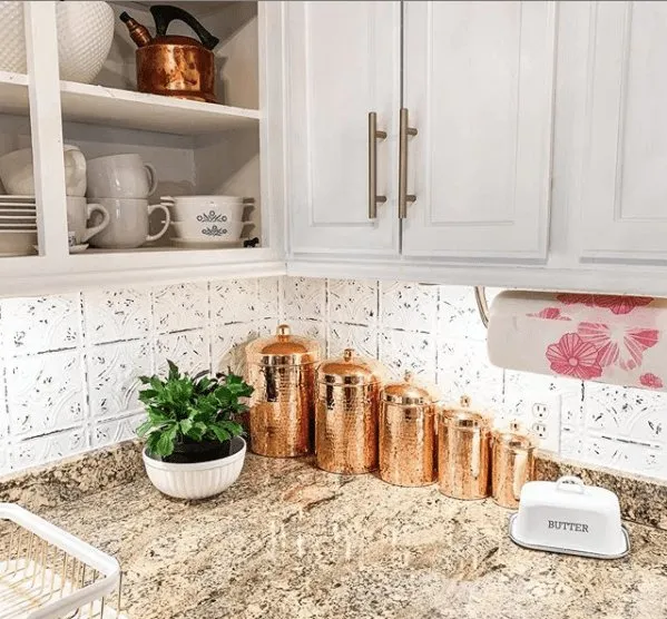 Hammered Copper Kitchen Canisters