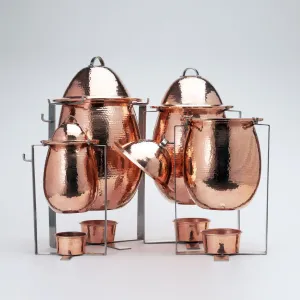 Hammered Copper Soup Tureens shower curtain, waterproof liner