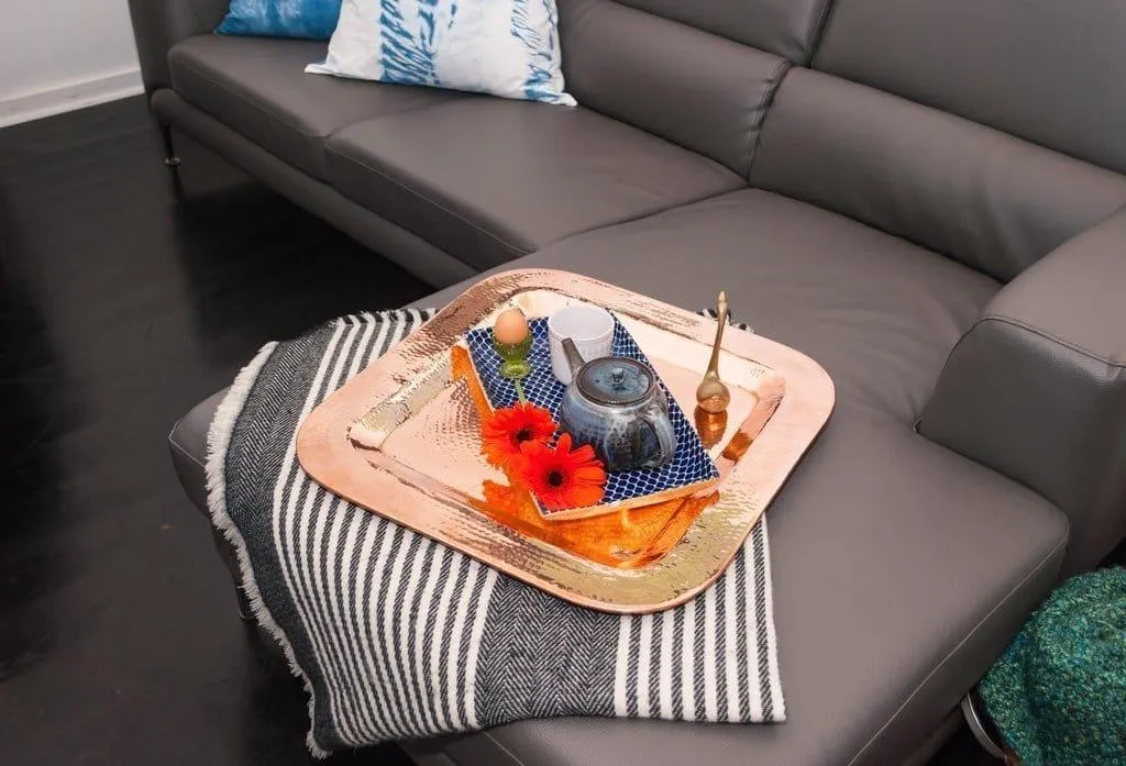 Hammered Copper Square Platter