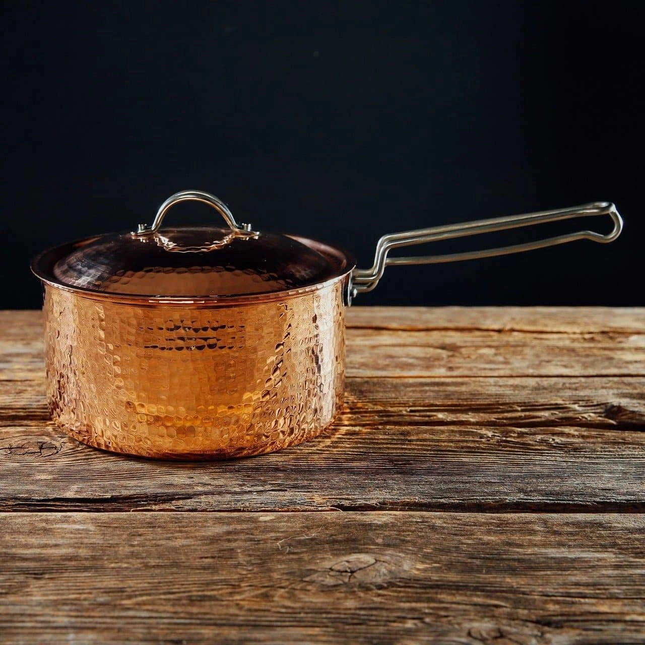 Hammered Copper Sauce Pan