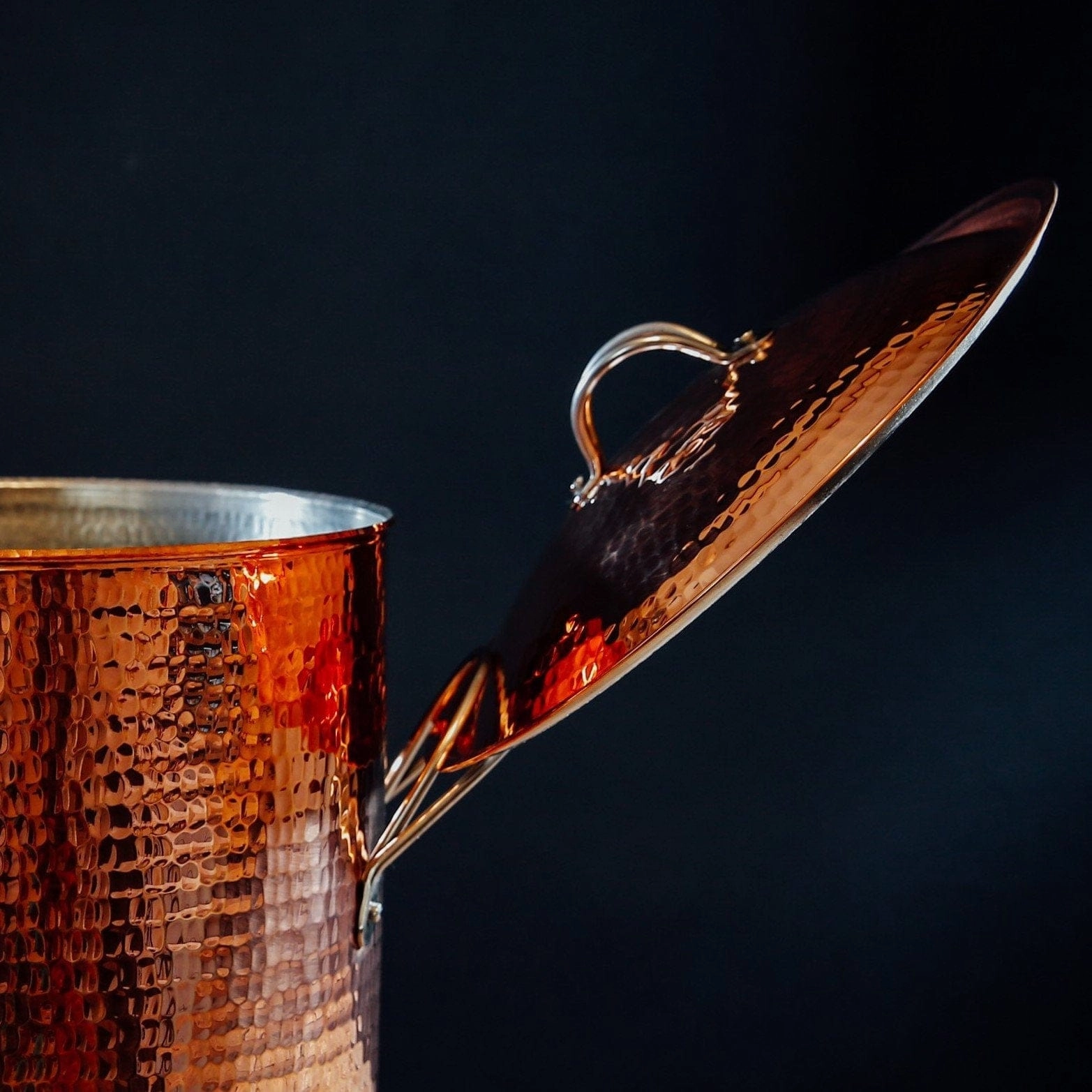 Hammered Copper Stock Pots