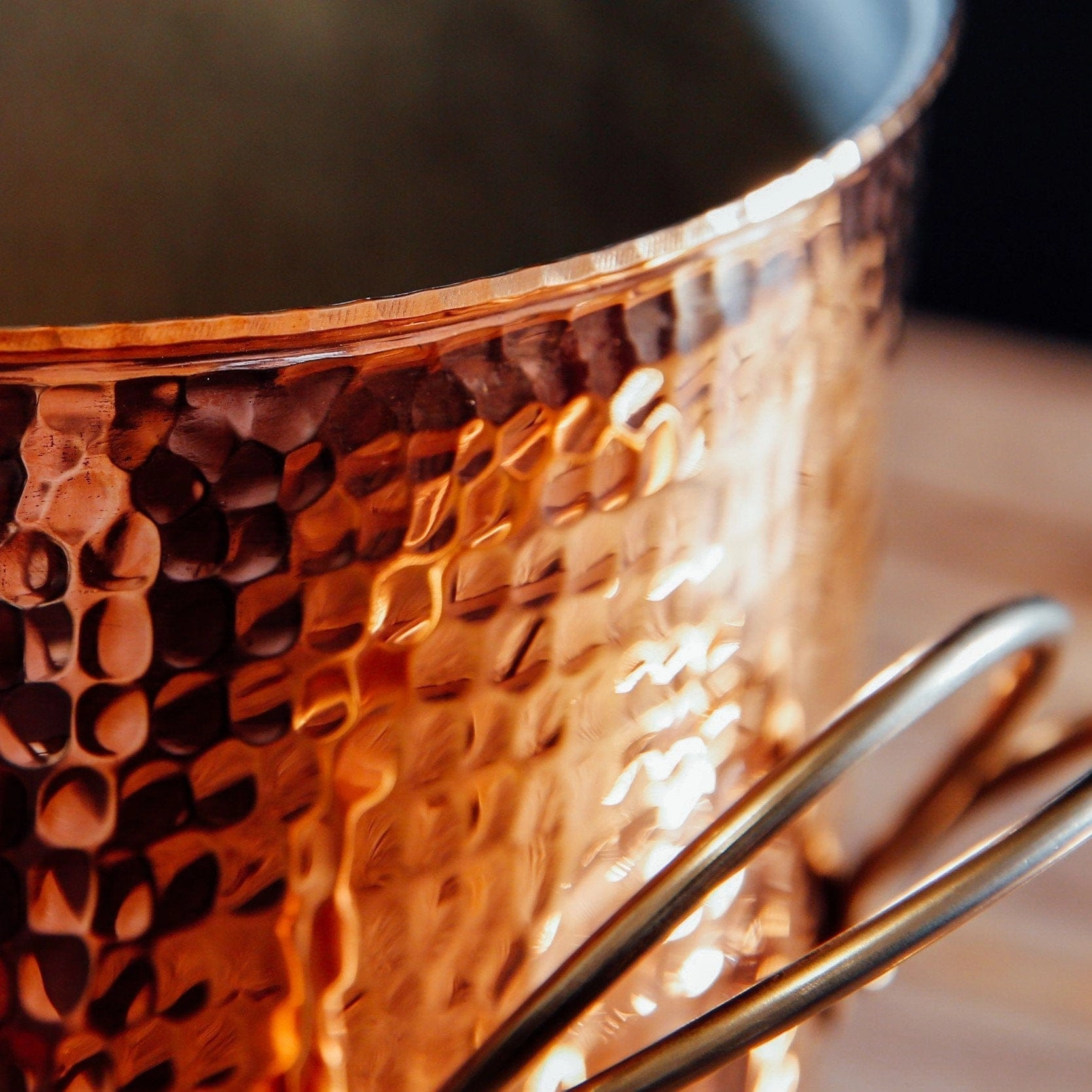 Hammered Copper Stock Pots