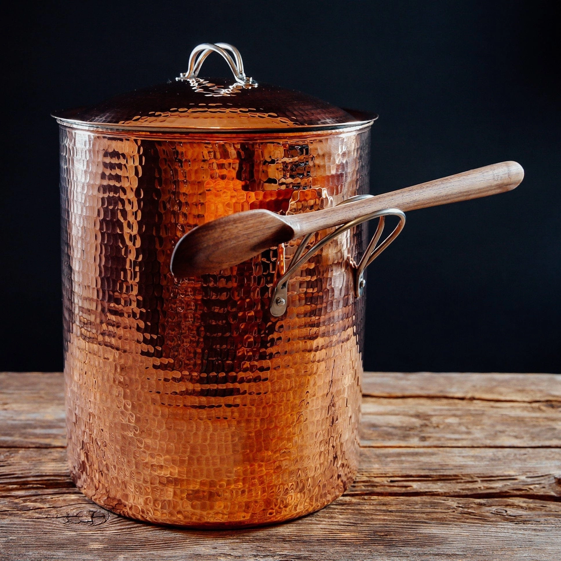 Hammered Copper Stock Pots